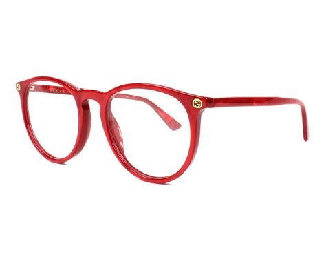 gucci red frame eyeglasses